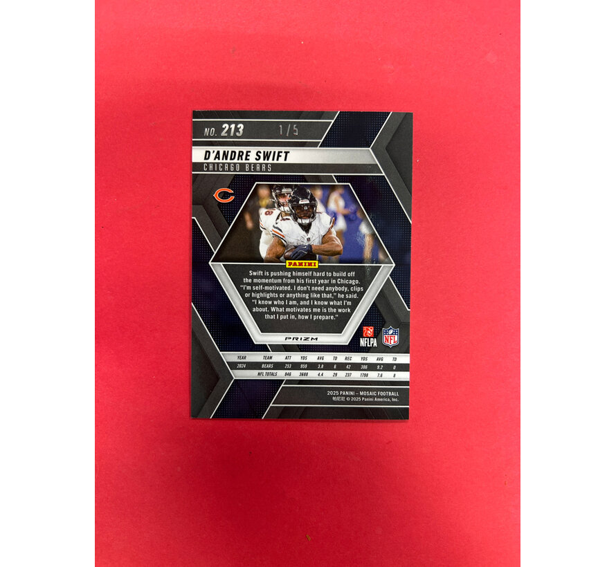 2025 PANINI MOSAIC D'ANDRE SWIFT GOLD GLITTER /5