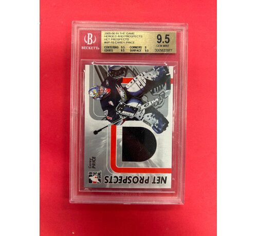 IN THE GAME 2005-06 IN THE GAME CAREY PRICE NET PROSPECTS BECKETT GRADED 9.5