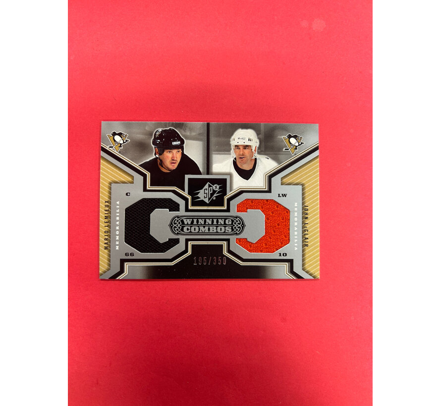 2005-06 UPPER DECK SPX LEMIEUX/LECLAIR WINNIING COMBOS JERSEY /350