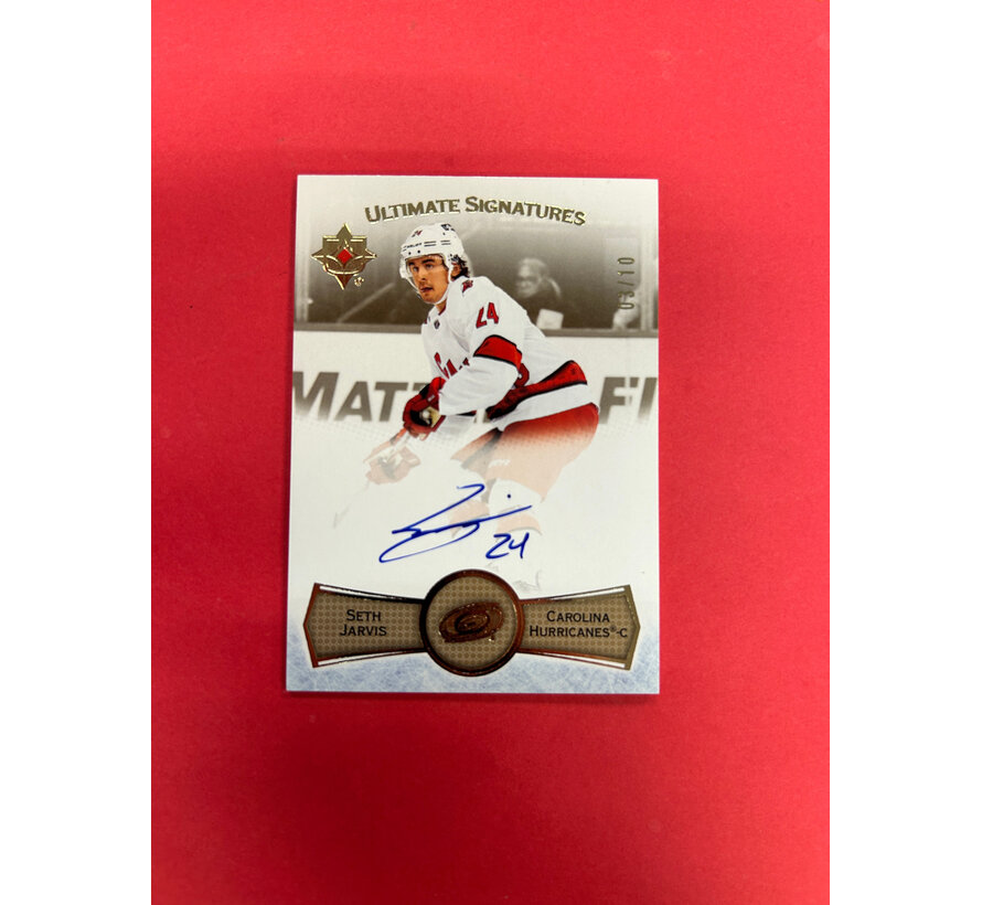 2022-23 UPPER DECK ULTIMATE COLLECTION SETH JARVIS ULTIMATE SIGNATURES AUTO /10