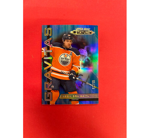UPPER DECK 2021-22 UPPER DECK STATURE LEON DRAISAITL GRAVITAS BLUE /15