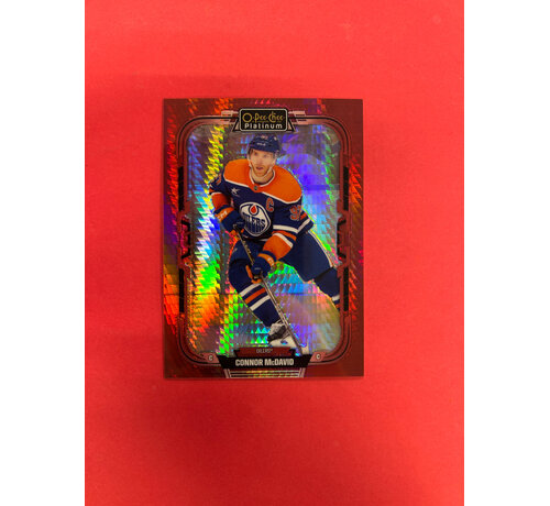 UPPER DECK 2025-26 OPC PLATINUM CONNOR MCDAVID RED PRISM PREVIEWS 50/50