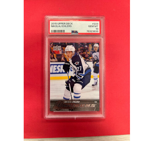 UPPER DECK 2015 UPPER DECK NIKOLAJ EHLERS YOUNG GUNS PSA GRADED 10