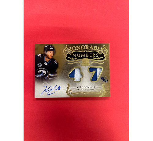 UPPER DECK 2023-24 UPPER DECK THE CUP KYLE CONNOR HONORABLE NUMBERS PATCH AUTO /47