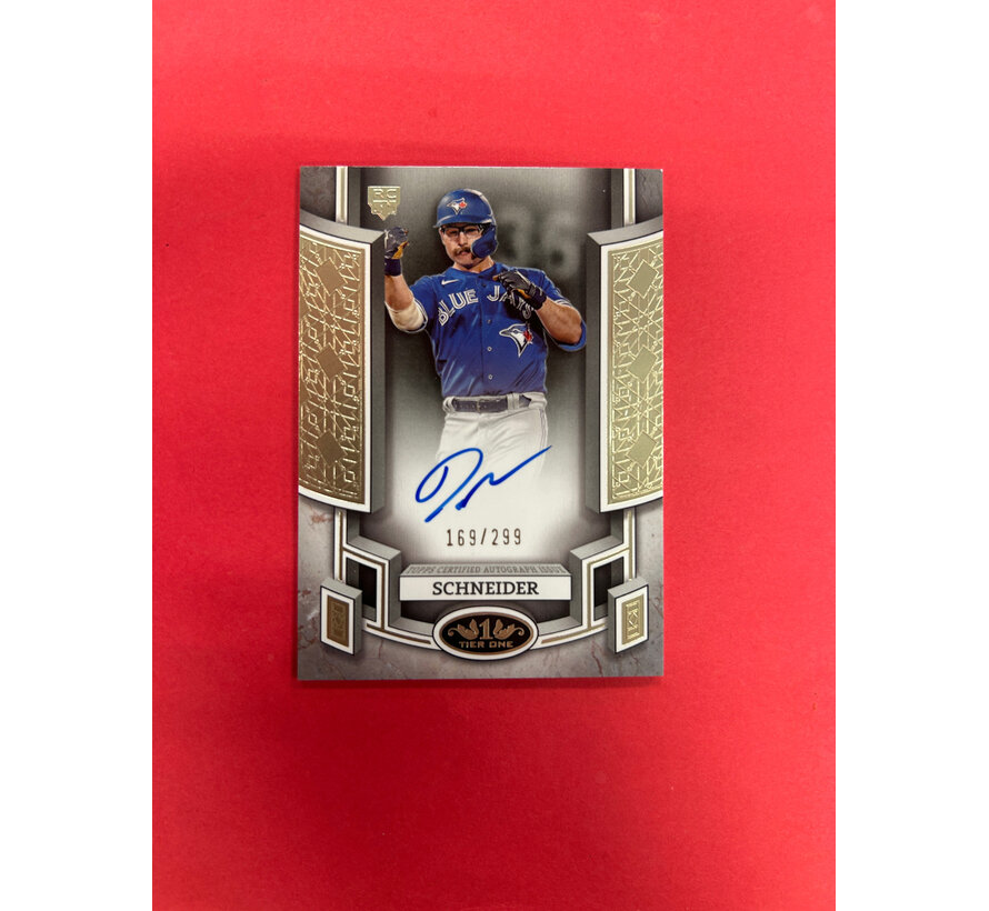 2024 TOPPS TIER ONE DAVIS SCHNEIDER ROOKIE AUTO /299