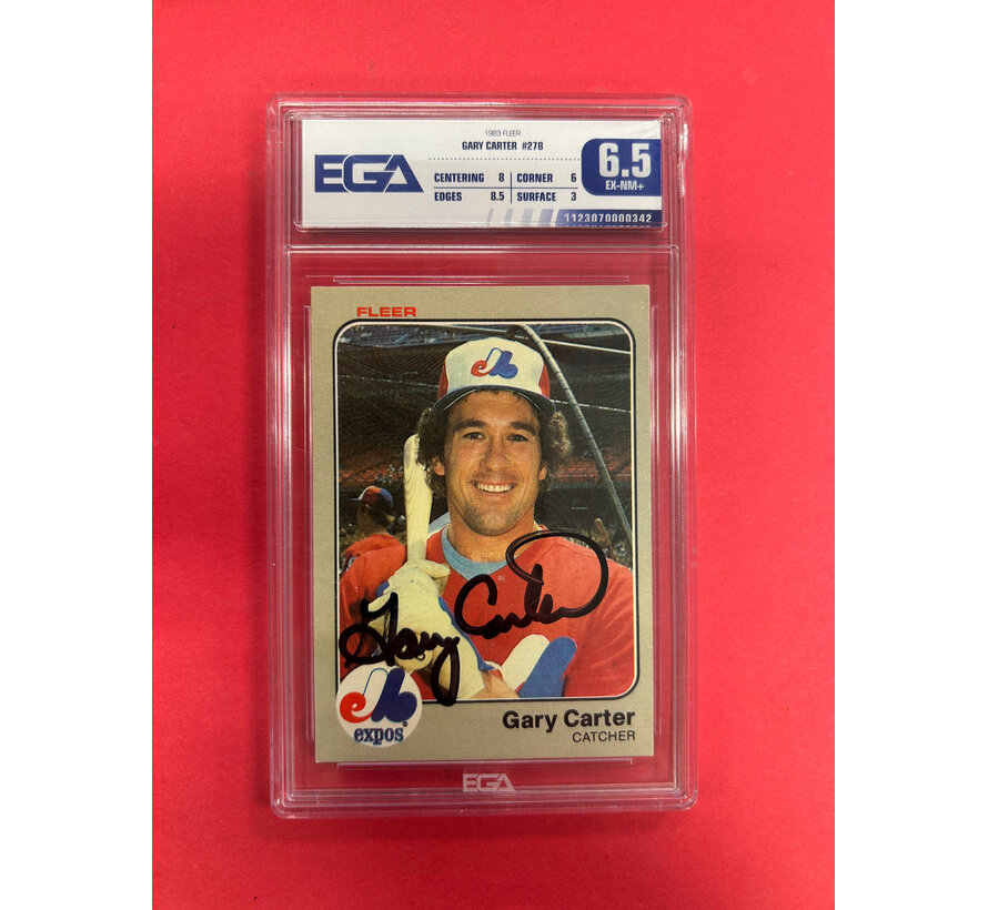1983 FLEER GARY CARTER EGA AUTHENTIC AUTOGRAPH