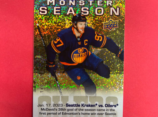 UPPER DECK 2023-24 UPPER DECK SERIES 2 CONNOR MCDAVID MONSTER SEASON /153