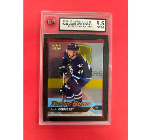 UPPER DECK 2016-17 UPPER DECK SERIES 1 JOSH MORRISSEY SILVER FOIL YOUNG GUNS KSA GRADED 9.5