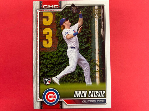 TOPPS 2026 TOPPS BASEBALL SERIES 1 OWEN CAISSIE GOLDEN MIRROR ROOKIE SP