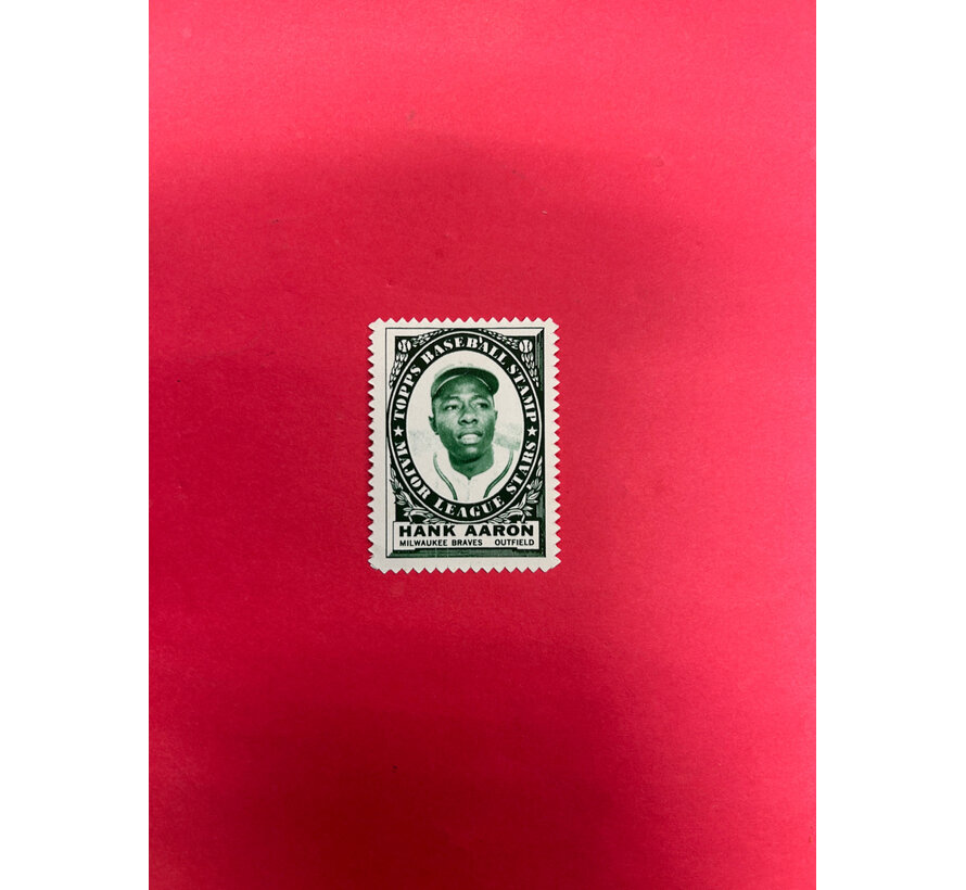 1961 TOPPS HANK AARON STAMP CLEAN