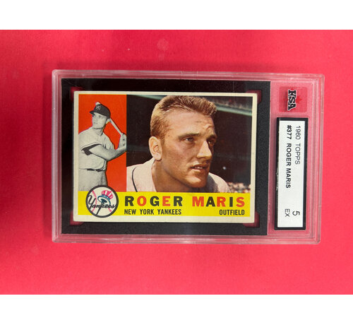 TOPPS 1960 TOPPS ROGER MARIS KSA GRADED 5