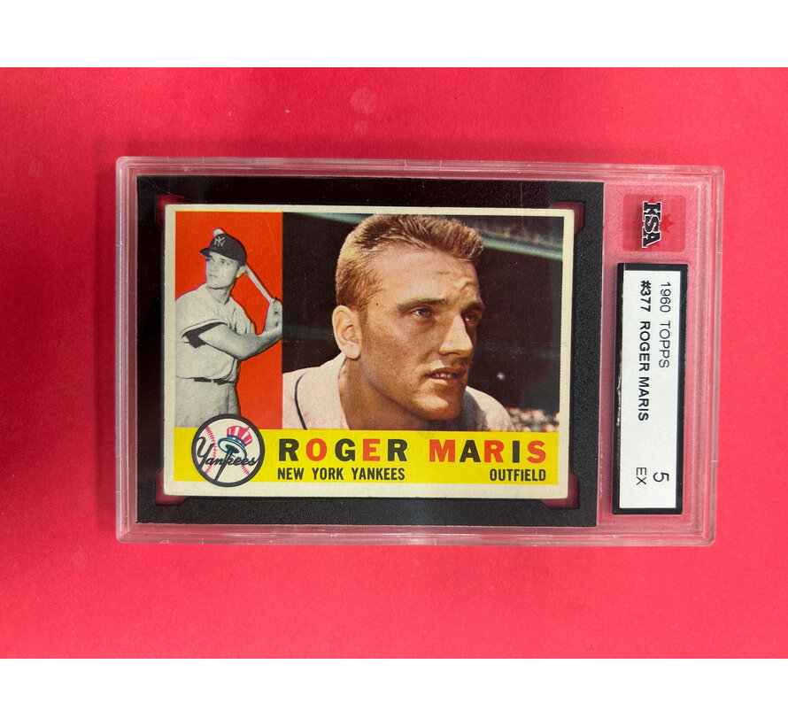 1960 TOPPS ROGER MARIS KSA GRADED 5