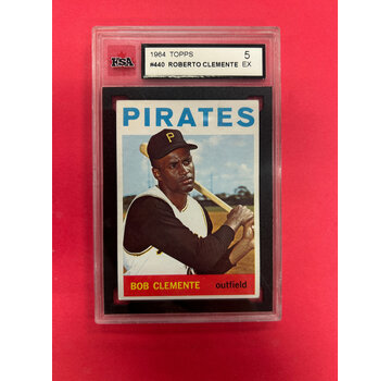 TOPPS 1964 TOPPS ROBERTO CLEMENTE KSA GRADED 5