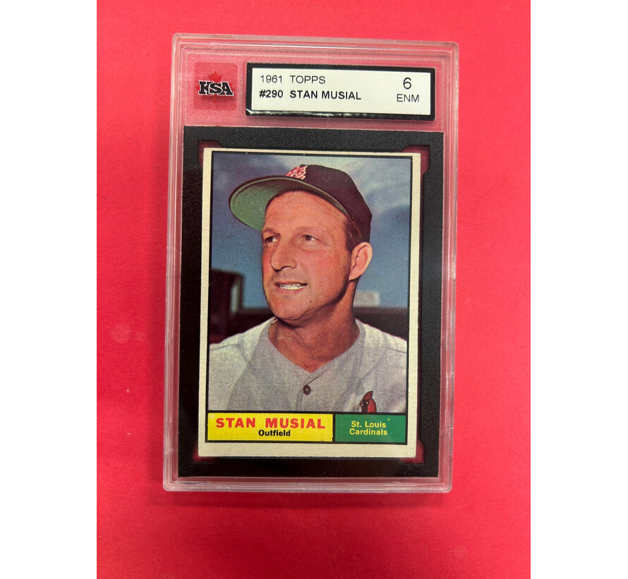 1961 TOPPS STAN MUSIAL KSA GRADED 6