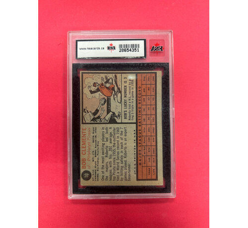 TOPPS 1962 TOPPS ROBERTO CLEMENTE KSA GRADED 4