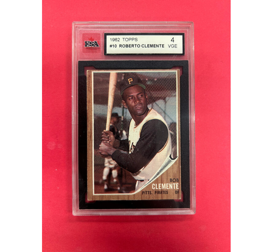 1962 TOPPS ROBERTO CLEMENTE KSA GRADED 4