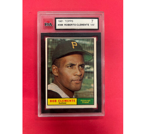 TOPPS 1961 TOPPS ROBERTO CLEMENTE KSA GRADED 7