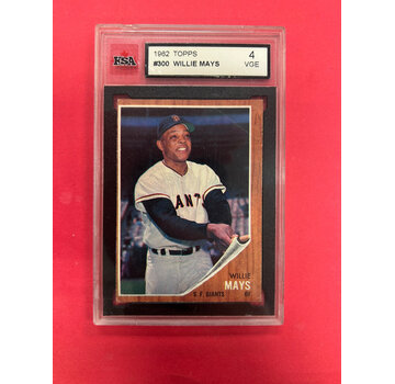 TOPPS 1962 TOPPS WILLIE MAYS KSA GRADED 4