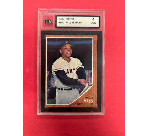 TOPPS 1962 TOPPS WILLIE MAYS KSA GRADED 4