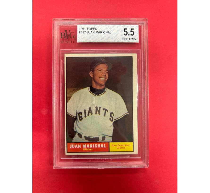 1961 TOPPS JUAN MARICHAL BECKETT GRADED 5.5 ROOKIE