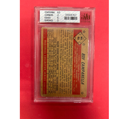 BOWMAN 1953 BOWMAN COLOR ROY CAMPANELLA BECKETT GRADED 2.5