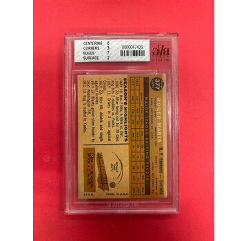 TOPPS 1960 TOPPS ROGER MARIS BECKETT GRADED 3