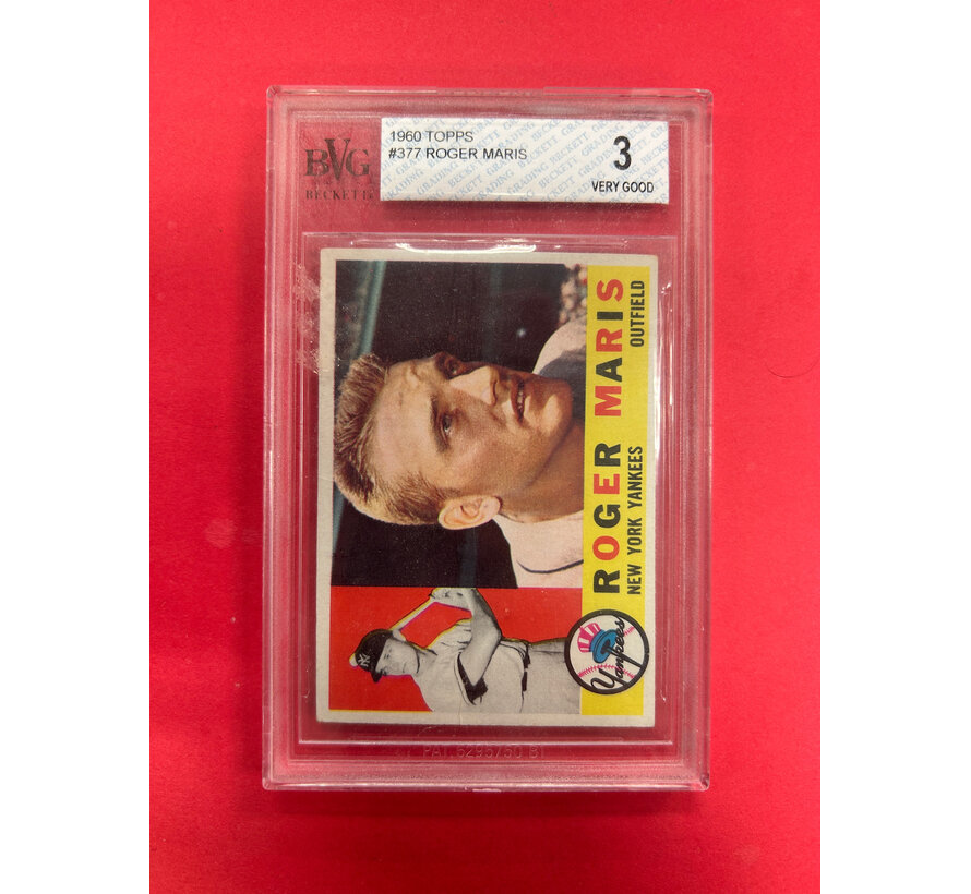 1960 TOPPS ROGER MARIS BECKETT GRADED 3