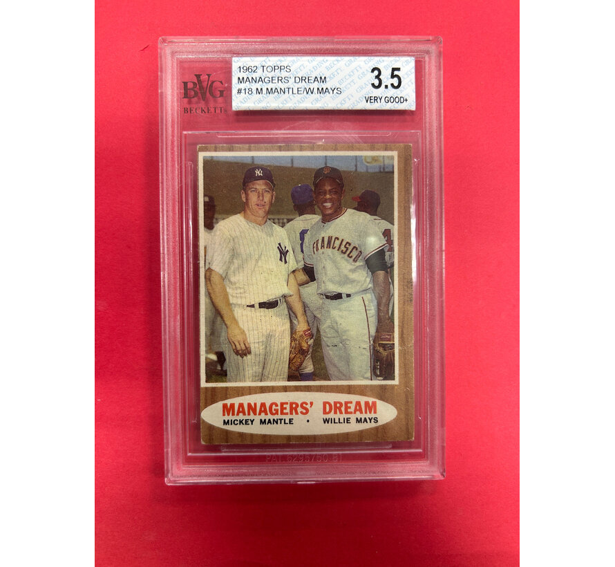 1962 TOPPS MANAGER'S DREAM BECKETT GRADED 3.5