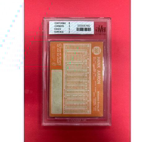 TOPPS 1964 TOPPS HANK AARON BECKETT GRADED 3