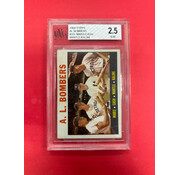 TOPPS 1964 TOPPS AL BOMBERS MARIS/ CASH/ MANTLE/ KALINE BECKETT GRADED 2.5