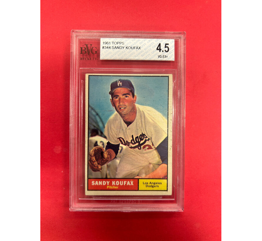 1961 TOPPS SANDY KOUFAX BECKETT GRADED 4.5