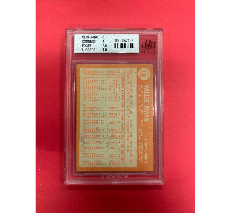 1964 TOPPS WILLIE MAYS BECKETT GRADED 2.5