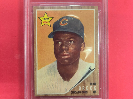 TOPPS 1962 TOPPS LOU BROCK ROOKIE BECKETT GRADED 5.5