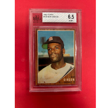 TOPPS 1962 TOPPS BOB GIBSON BECKETT GRADED 6.5