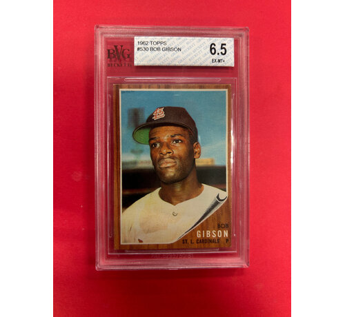 TOPPS 1962 TOPPS BOB GIBSON BECKETT GRADED 6.5
