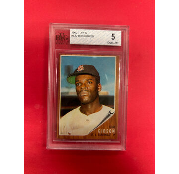 TOPPS 1962 TOPPS BOB GIBSON BECKETT GRADED 5