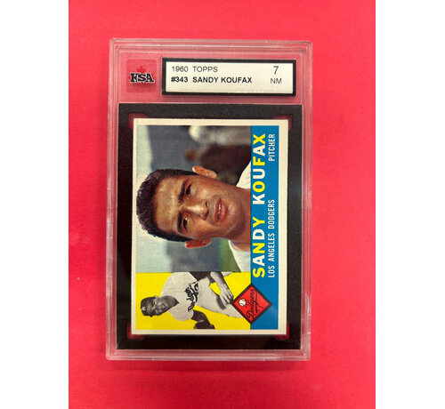 TOPPS 1960 TOPPS SANDY KOUFAX KSA GRADED 7