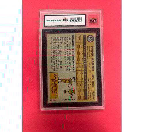 TOPPS 1960 TOPPS HANK AARON KSA GRADED 5