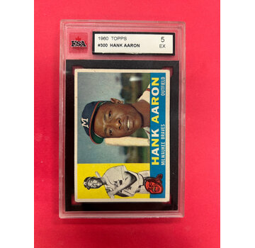 TOPPS 1960 TOPPS HANK AARON KSA GRADED 5