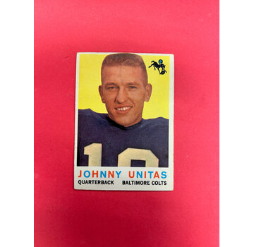 TOPPS 1959 TOPPS JOHNNY UNITAS #1 CREASED