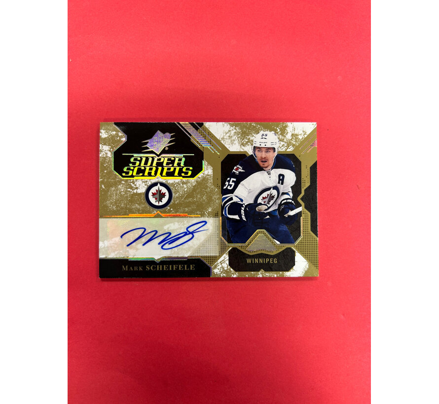 2017-18 UPPER DECK SPX MARK SCHIEFELE SUPER SCRIPTS AUTO
