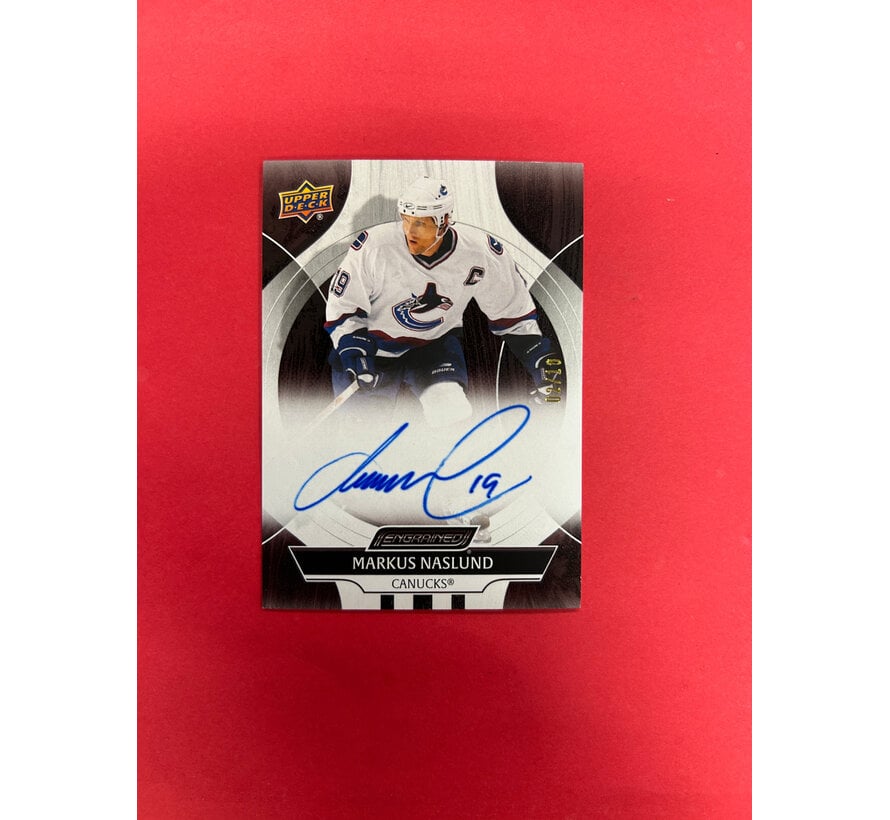 2024-25 UPPER DECK ENGRAINED ICONS MARKUS NASLUND AUTO BLACK /10