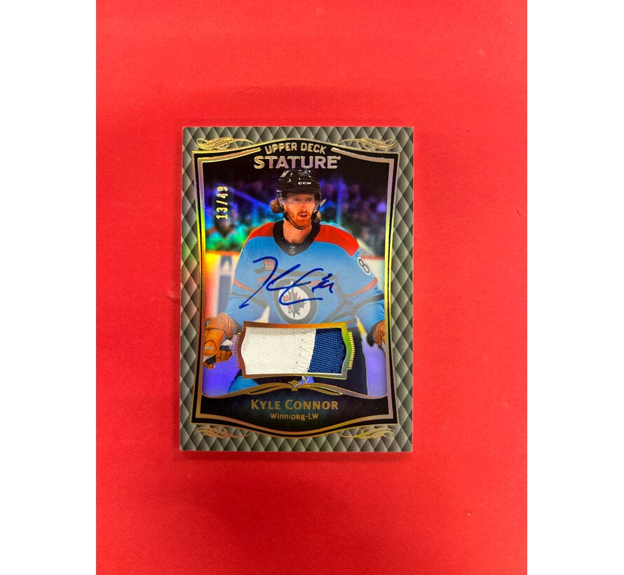 2023-24 UPPER DECK STATURE KYLE CONNOR PATCH AUTO /49