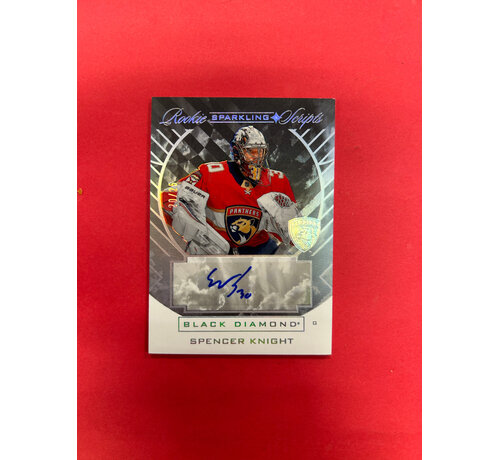 UPPER DECK 2021-22 UPPER DECK BLACK DIAMOND SPENCER KNIGHT ROOKIE SPARKLING SCRIPTS AUTO /25