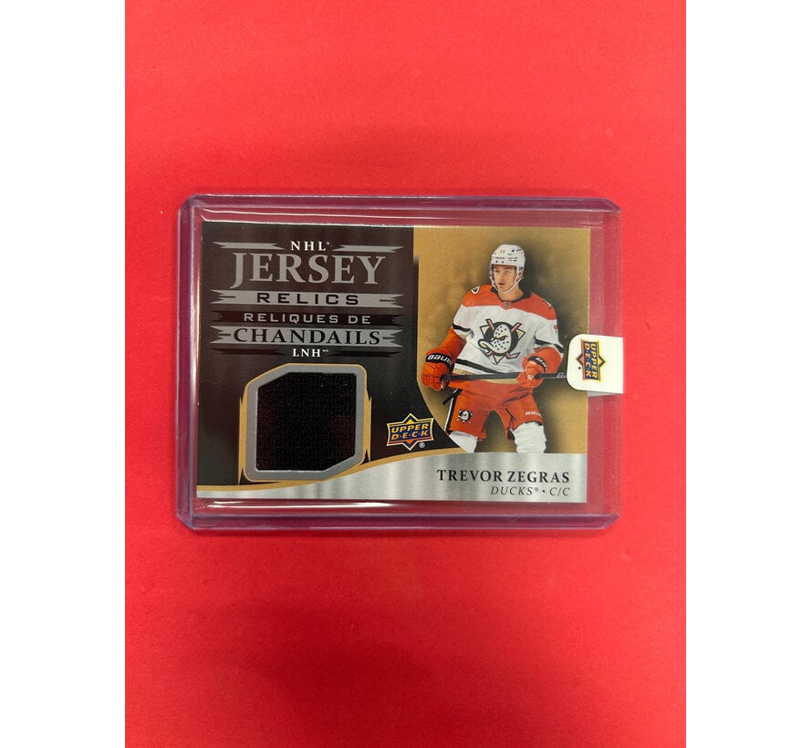 2025-26 UPPER DECK TIM HORTONS TREVOR ZEGRAS NHL JERSEY RELICS REDEEMED