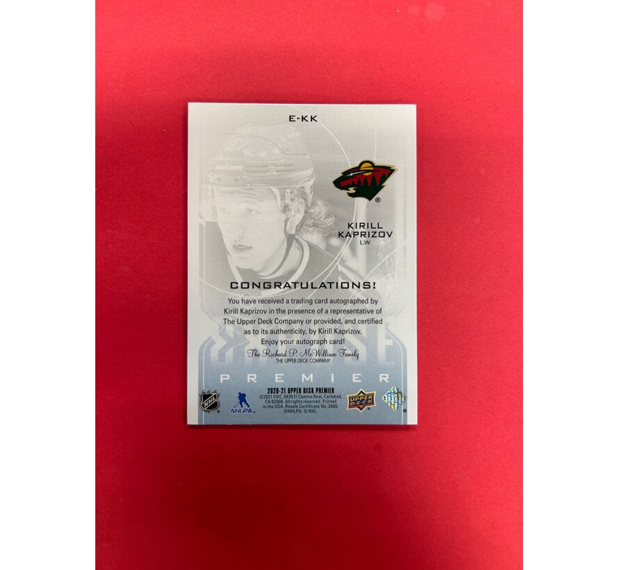 2020-21 UPPER DECK PREMIER KIRILL KAPRISOV EXPOSE AUTOGRAPH ROOKIE /35