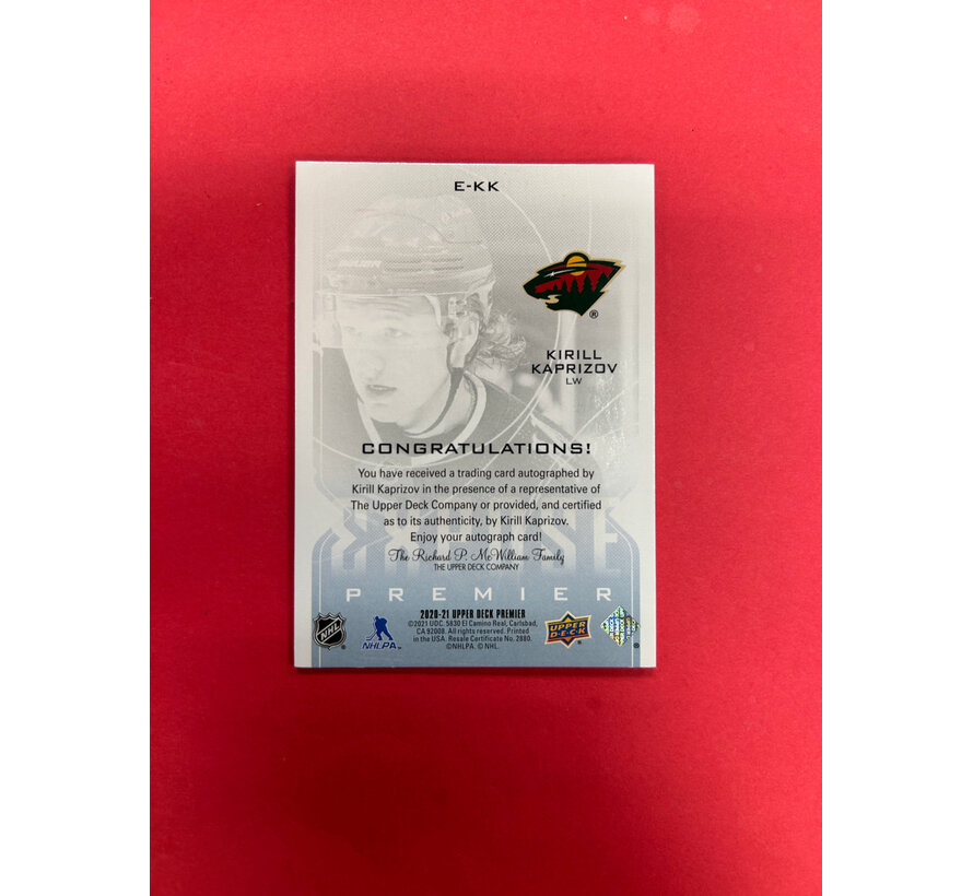 2020-21 UPPER DECK PREMIER KIRILL KAPRISOV EXPOSE AUTOGRAPH ROOKIE /35
