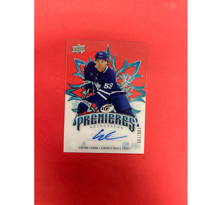 2024-25 UPPER DECK ICE EASTON COWAN ICE PREMIERES AUTO /199