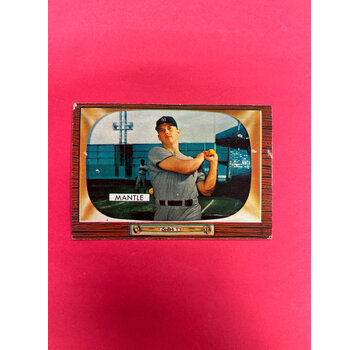 TOPPS 1955 BOWMAN MICKEY MANTLE #202 POOR STAPLE HOLES