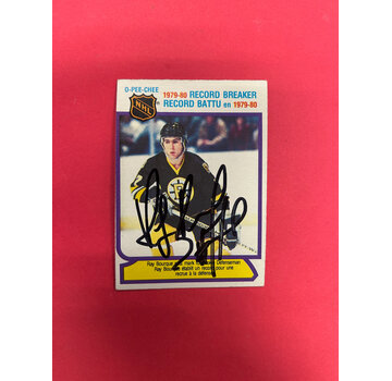 O-PEE-CHEE 1980-81 OPC RAY BOURQUE AUTOGRAPHED